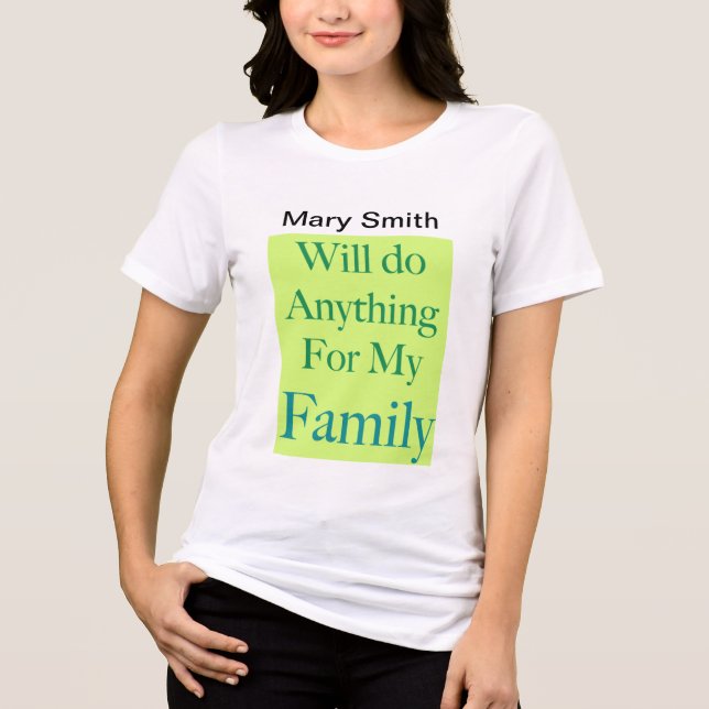 Wird alles für meine Familie tun Tri-Blend Shirt (Vorderseite)