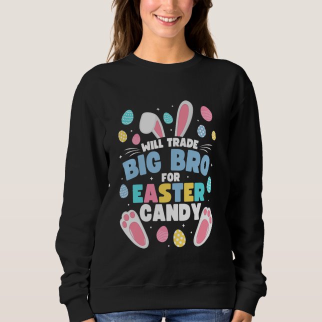 Wird Big Brother gegen Osterbonbons Big Funny erse Sweatshirt (Vorderseite)