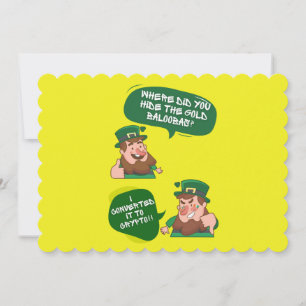 Wird das Gold in Krypto lustig St. Patricks umwand Feiertagskarte
