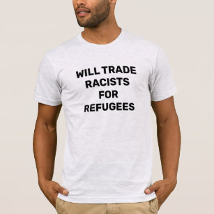 Wird der T - Shirt der Handelsketten für Flüchtlin