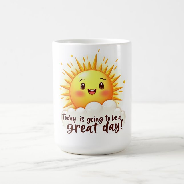 Wird ein großartiger Tag werden Kaffeetasse (Mittel)