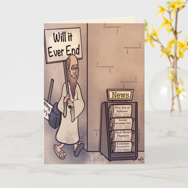 Wird es immer die Grußkarte beenden? Karte (Gelbe Blume)