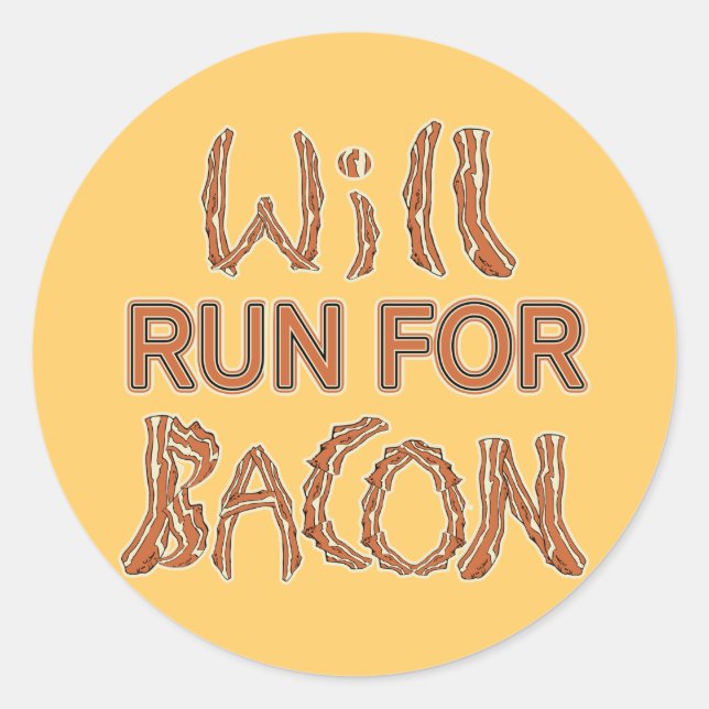 WIRD FÜR BACON-T-Shirts & -Getriebe AUSGELÖST Runder Aufkleber (Vorderseite)