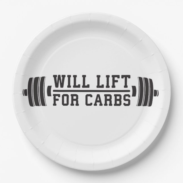 Wird für Carbon aufsteigen - Funny Novelty Workout Pappteller (Vorderseite)