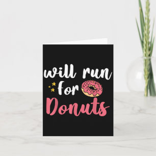 Wird für Donuts laufen - Motivation Fitness Leben Karte