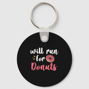 Wird für Donuts laufen - Motivation Fitness Leben Schlüsselanhänger