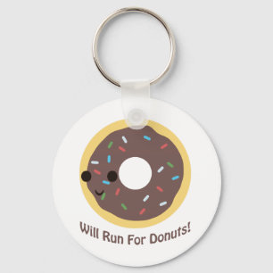 Wird für Donuts laufen - Schokolade Schlüsselanhänger