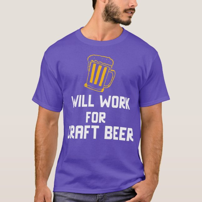 wird für Handybier arbeiten T-Shirt (Vorderseite)