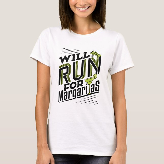 Wird für Margaritas Cinco de May laufen T-Shirt (Vorderseite)