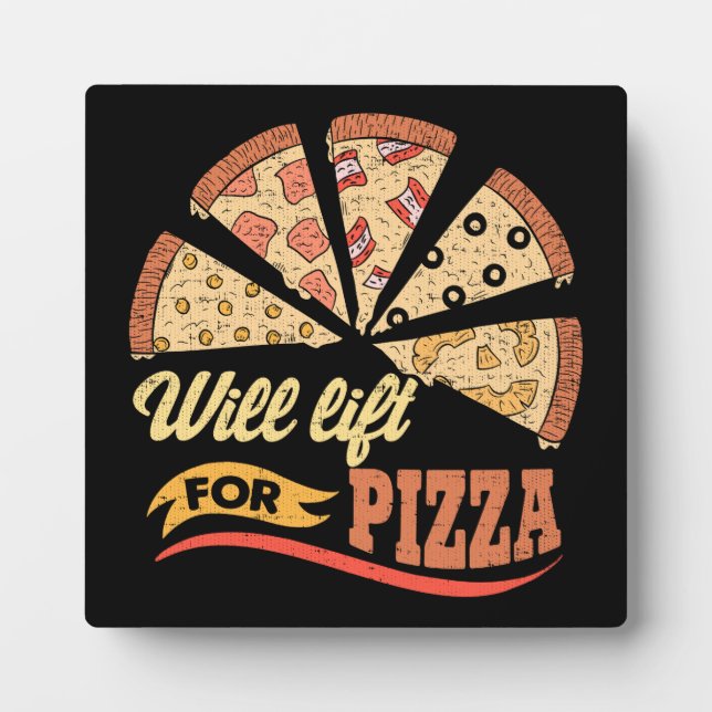 Wird für Pizza aufheben - Funny Novelout Workout Fotoplatte (Vorderseite)
