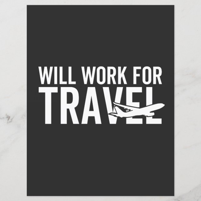 wird für Reisen arbeiten (Vorderseite)