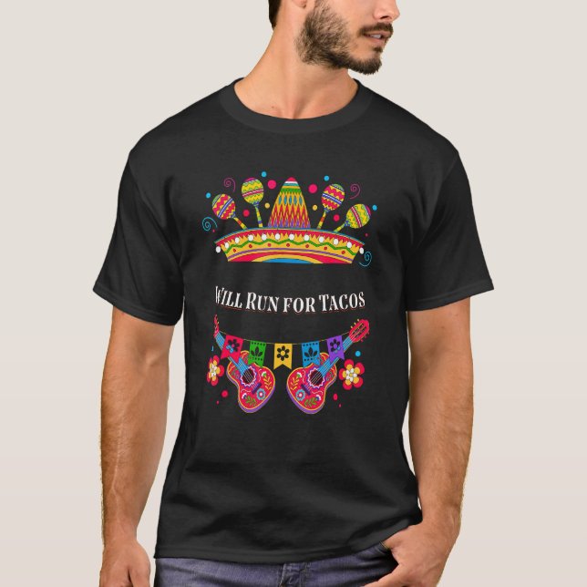 Wird für Tacos mexikanischen Taco Mexiko mexikanis T-Shirt (Vorderseite)