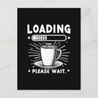 Wird geladen Bitte warten Sie auf Kaffee lustiger