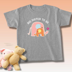 Wird Große Schwester Rosa Elefant  T-Shirt