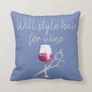 Wird Haar stylen für Wein Stylist Schere Kissen