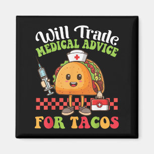 wird medizinische Beratung für den Tacos-Cartoon m Magnet