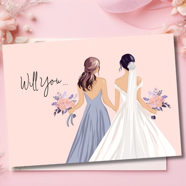 Wird meine Trauzeugin sein? Braut mit Trauzeugin Karte (Von Creator hochgeladen)