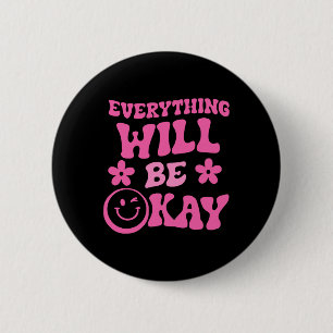 Wird Ok Retro Groovy Bewusstsein für psychische Ge Button