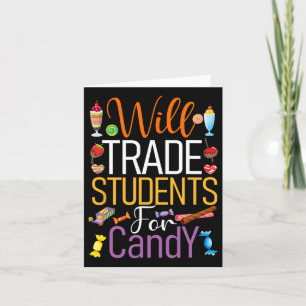 Wird Schüler für Candy Lehrer Niedlich Hallowage t Karte