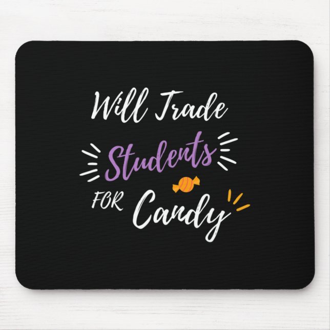 Wird Schüler gegen Candy Funny Halloween Teac taus Mousepad (Vorne)