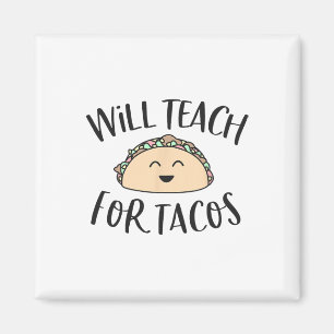 wird Tacos Niedlichen, lustigen Lehrer Cinco de m Magnet