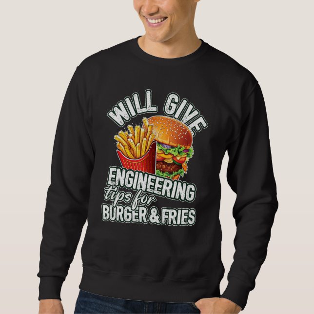 Wird technische Tipps für Burger & Pommes geben  I Sweatshirt (Vorderseite)