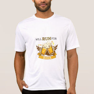 Wird um Bier rennen, läuft Design T-Shirt