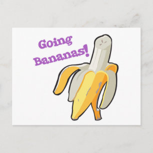 Wird verrückt nach Bananen! Banane Postkarte