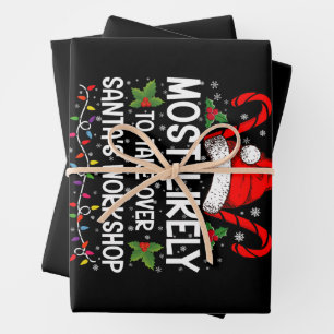 Wird wahrscheinlich Santas Werkstatt zu Weihnachte Geschenkpapier Set