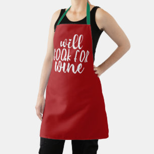 wird Wein kochen   Red Holiday Drink Spaß Schürze