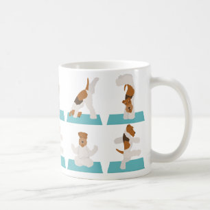 Wire English fox Terrier Dog Yoga Kaffeetasse