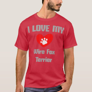Wire Fo Terrier I Liebe Mein Hund entwirft lustige T-Shirt