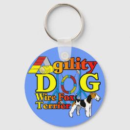 Wire_Fox_Terrier_Agility_ Schlüsselanhänger