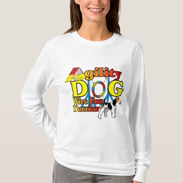 Wire_Fox_Terrier_Agility_ T-Shirt (Vorderseite)