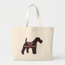 Wire Fox Terrier BESTE FREUNDIN Geschenke Jumbo Stoffbeutel