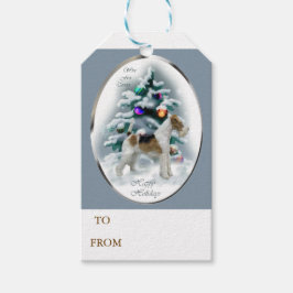 Wire Fox Terrier Christmas Geschenkanhänger
