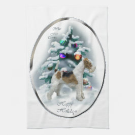 Wire Fox Terrier Christmas Küchentuch