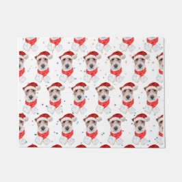 Wire Fox Terrier Dog Breed Christmas Stars Fußmatte