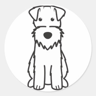 Wire Fox Terrier Dog Cartoon Runder Aufkleber