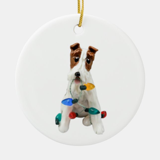 Wire Fox Terrier Dog Weihnachtsschmuck (Vorne)