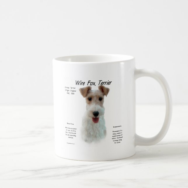 Wire Fox Terrier Geschichte; über Draht-Fuchs-Terr Kaffeetasse (Rechts)