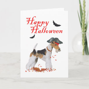 Wire Fox Terrier Halloween Karte