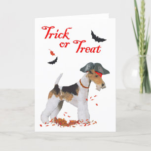 Wire Fox Terrier Halloween Karte