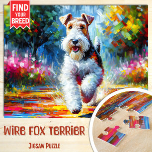 Wire Fox Terrier Hundeporträt Acryl-Kunstprint