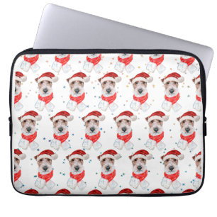 Wire Fox Terrier Hunderasse Weihnachtssterne Laptopschutzhülle