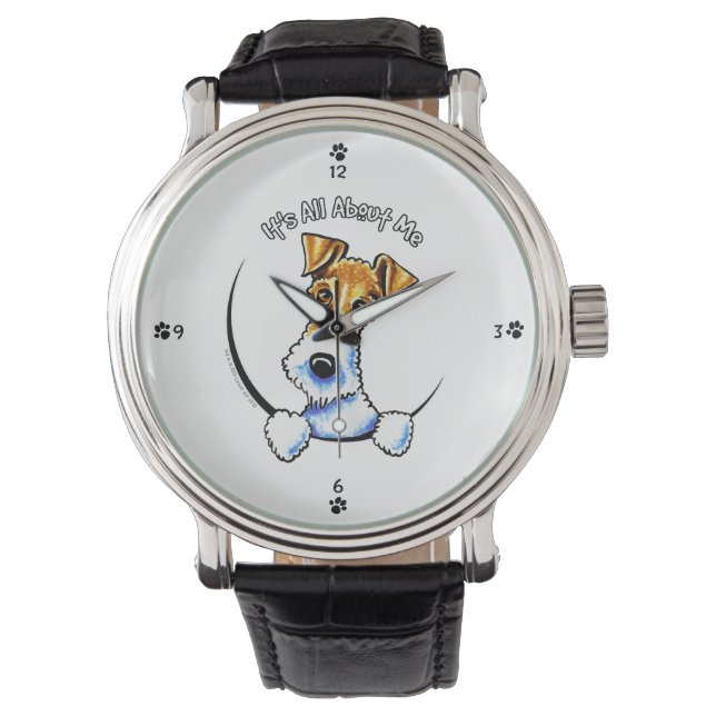Wire Fox Terrier IAAM Armbanduhr (Vorderseite)