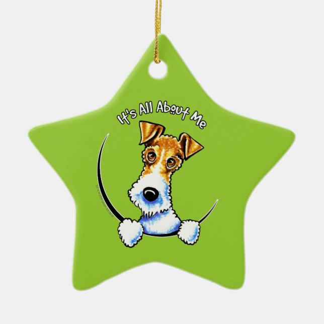 Wire Fox Terrier IAAM Keramik Ornament (Vorne)