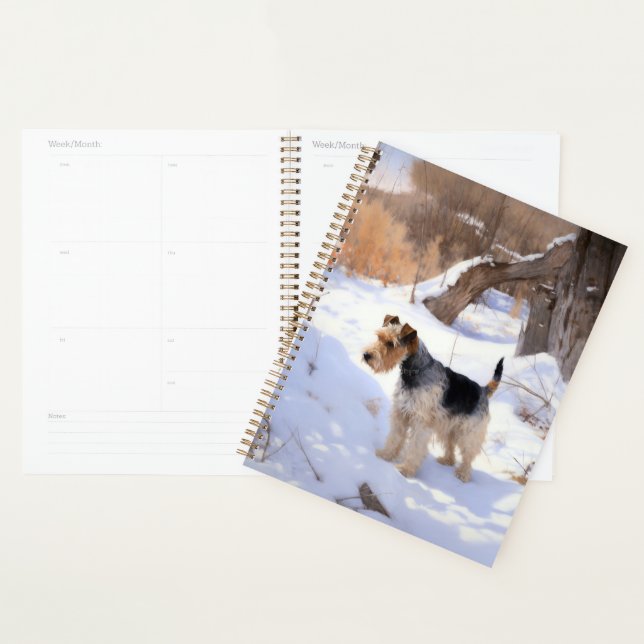 Wire Fox Terrier lässt es Weihnachten schnee Planer (Anzeige)