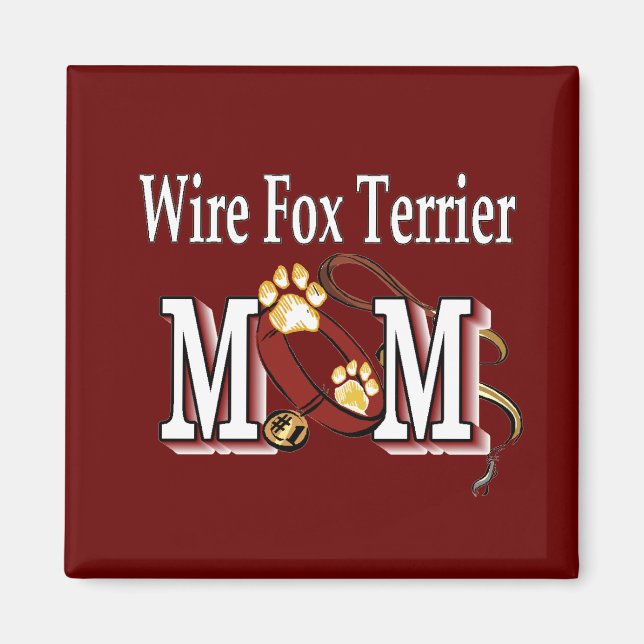 Wire Fox Terrier Mama Geschenke Magnet (Vorne)