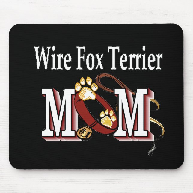 Wire Fox Terrier Mama Geschenke Mousepad (Vorne)